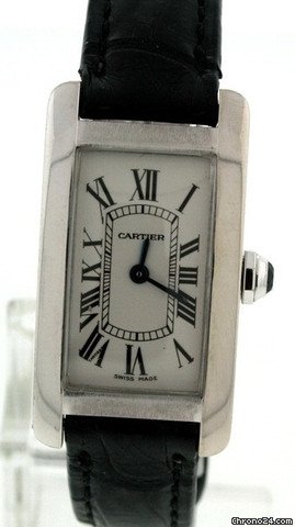 replica Cartier Tank Americaine Ladies W2601956 Pre-owned WATCHES 1