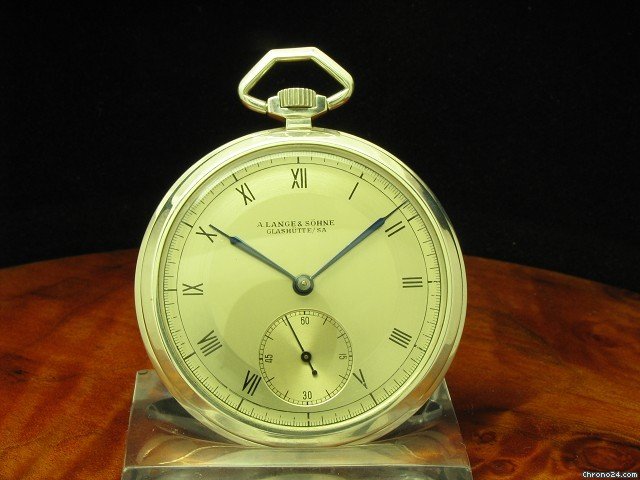 A. Lange & Sohne 900 Silber Open Face Taschenuhr