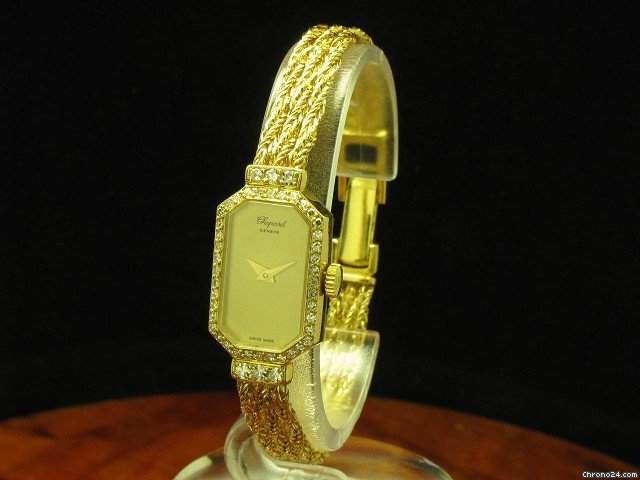 Chopard 18kt Gold Damenuhr Mit 0,58ct Diamant Besatz
