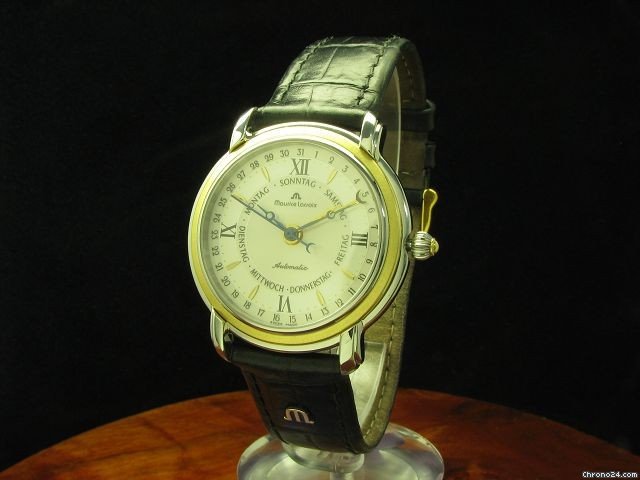 Maurice Lacroix Masterpiece 18kt Gold/ Stahl Herrenuhr