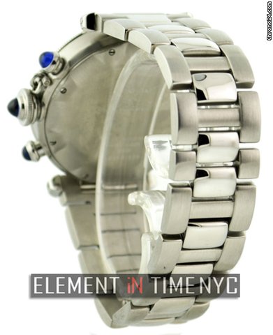 replica Cartier Pasha 38 Chronograph Stainless Steel Silver Dial WATCHES 1 