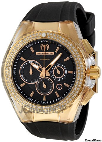 Technomarine Cruise Original Star Black Dial Chronograph Unisex Watch 110053