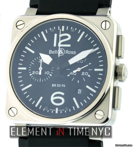 Bell & Ross BR03-94 Chronograph Steel NIB
