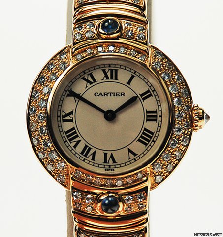 Cartier PARIS MECANIQUE 18K Y/G, DIAMOND7 SAPPHI -