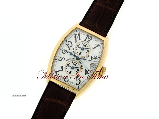 Franck Muller MASTER BANKER 3 TIMEZONE AUTOMATIC YELLOW GOLD MEN'S WATCHES 2