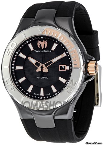 Technomarine Cruise Ceramic Black Dial Automatic Mens Watch 110035