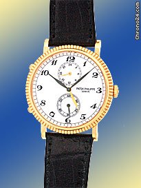 Patek Philippe Gent's 18K Yellow Gold  # 5034 Travel Time Calatrava Strapwatch