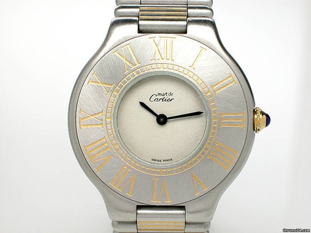 replica Cartier "must de Cartier 21" EDELSTAHL/vergoldet WATCHES 1 