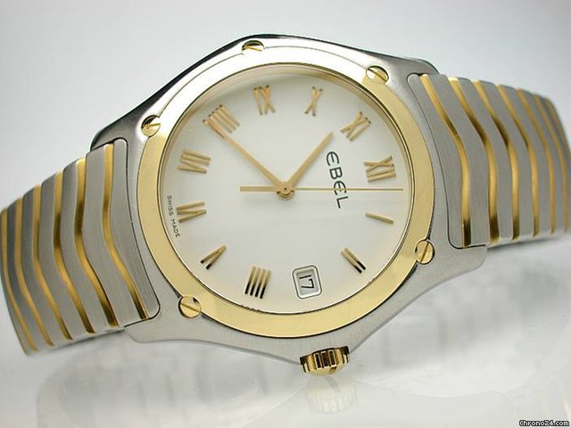 Ebel "CLASSIC GENT XL" Edelstahl/GELBGOLD