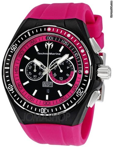 Technomarine Cruise Sport Pink Rubber Strap Chronograph Ladies Watch 111021