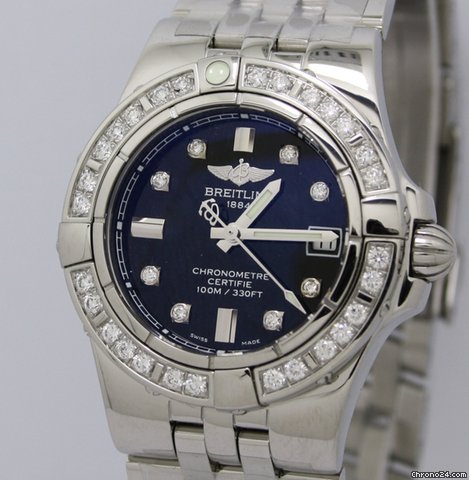 Breitling Galactic 30 Diamant NEU incl MWST mit Box + Papi