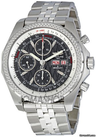 Breitling Bentley GT Racing Grey Dial Chronograph Mens Watch A1336313-F545SS