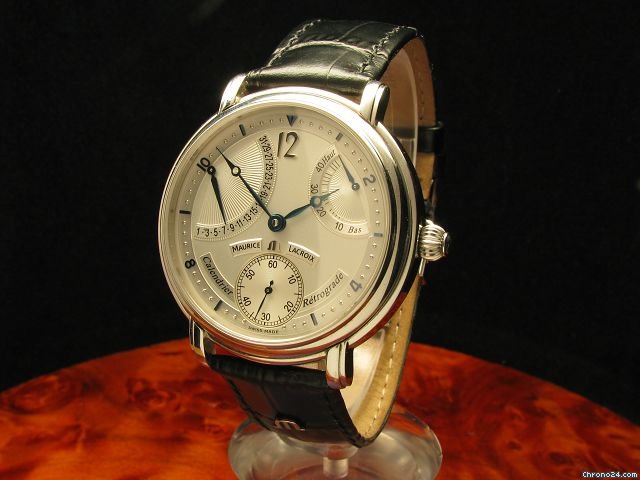 Maurice Lacroix Masterpiece Calendrier Retrograde Edelstahl Herrenuhr