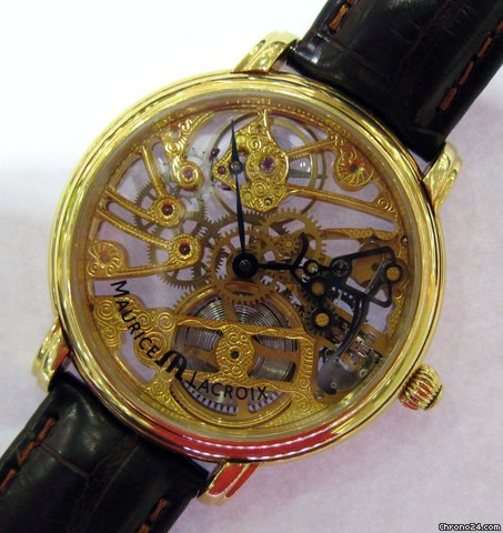 Maurice Lacroix Masterpiece Skeleton 18k Yg Great