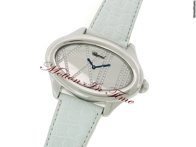 replica Chopard Ladies Cat's Eye XL White Gold Montres Dame Classique Femme WATCHES 1 
