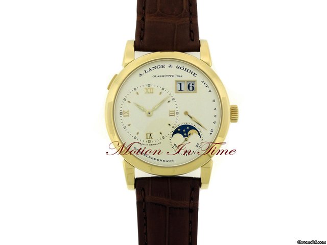 A. Lange & Sohne Lange 1 Moonphase Yellow Gold on Strap