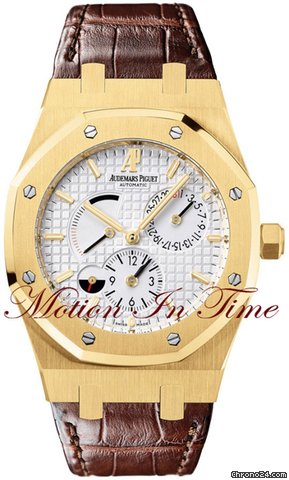 Audemars Piguet ROYAL OAK DUAL TIME POWER RESERVE YELLOW GOLD ON STRAP NEW
