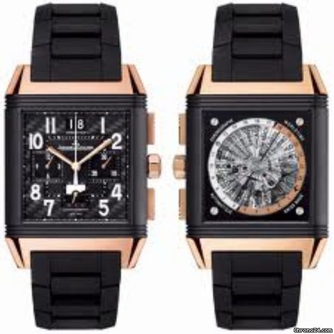 Jaeger-LeCoultre Reverso Squadra World Chronograph Oro Rosa-ceramica Nuovo Box & Paper