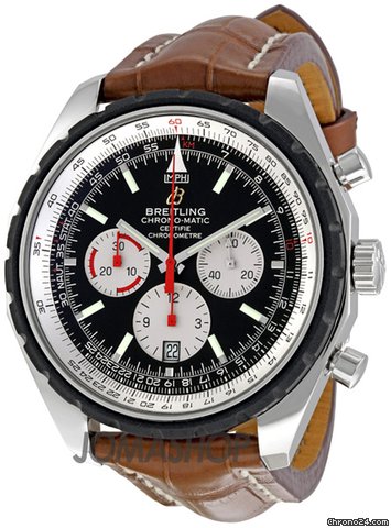 Breitling Chronomatic 49 Black Dial Chronograph Mens Watch A1436002-B920BRCT