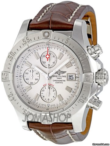 Breitling Super Avenger Silver Dial Chronograph Automatic Mens Watch A1338012-G6