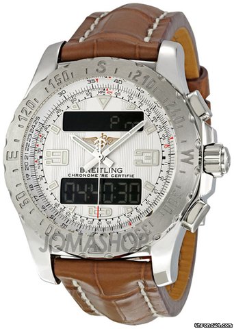 Breitling Airwolf Raven Silver Analog-Digital Dial Mens Watch A7836334-G653BRCT