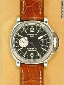 Panerai Gent's Stainless Steel  44mm Luminor GMT PAM 88 Strapwatch
