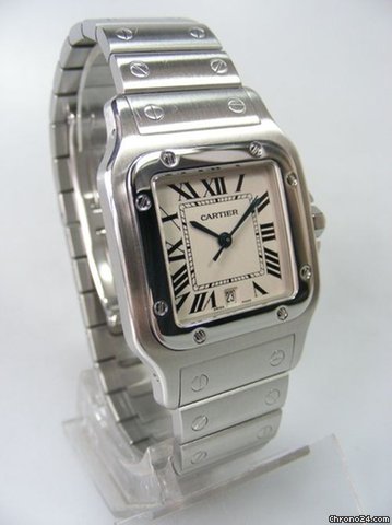 replica Cartier Santos Galbee grande taille full steel WATCHES 1 