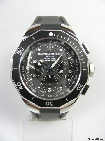 Baume & Mercier Riviera XXL 43 mm acier/rubber ref 8723 chrono