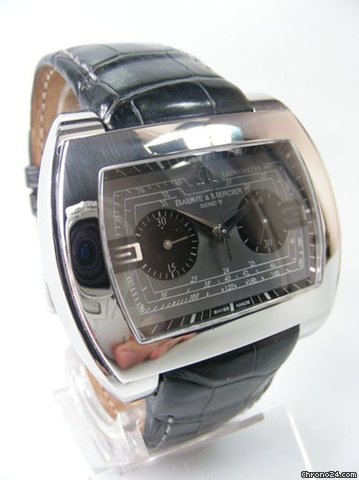 replica Baume & Mercier City chronograph automatique acier/cuir WATCHES 1 