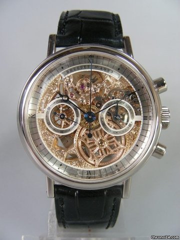 Breguet Ref: 3237 squelette chronographe en or/blanc