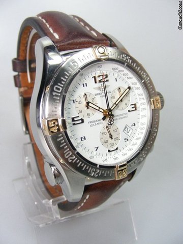 replica Breitling Emergecy Mission chronographe rattrapante or/acier WATCHES 1 