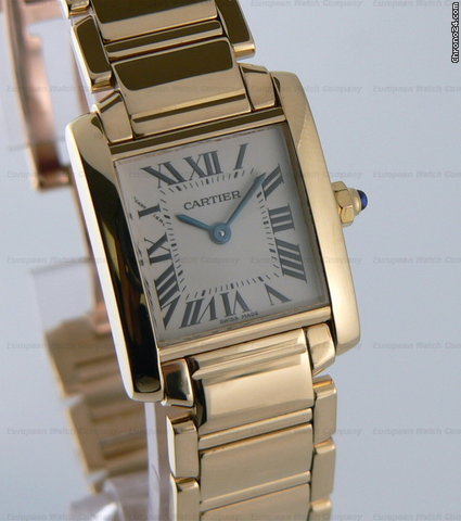 Cartier Tank Francaise Ladies 18K YG/YG