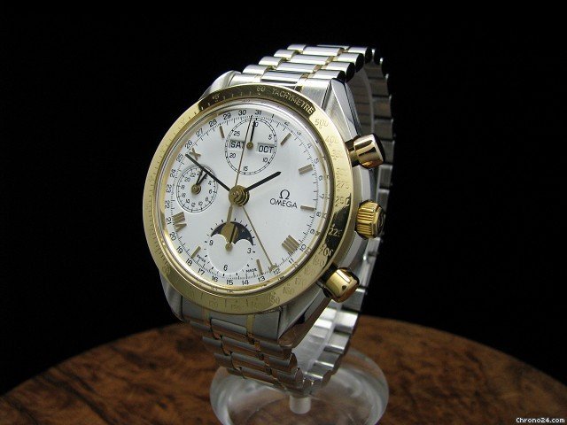 Omega Gold / Stahl Automatic Chronograph Vollkalender