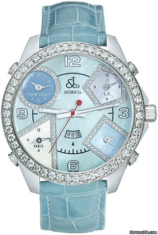 Jacob & Co. Five Time Zone - 47mm, 3.25ct Bezel