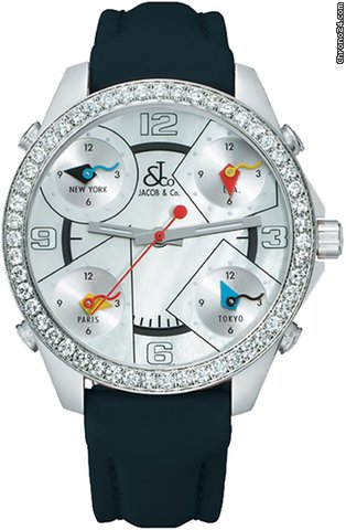 Jacob & Co. Five Time Zone - 40mm, 2ct Bezel