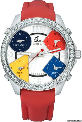 Jacob & Co. Five Time Zone - 40mm, 2ct Bezel