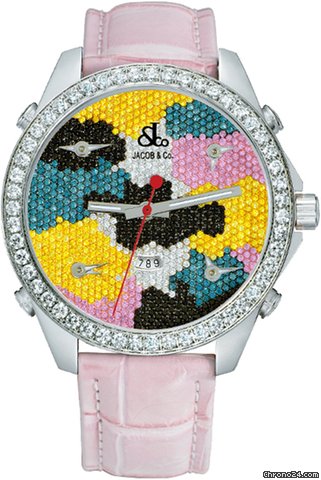 Jacob & Co. Five Time Zone - 47mm, 3.25ct Bezel
