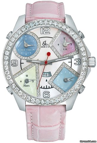 Jacob & Co. Five Time Zone - 47mm, 3.25ct Bezel