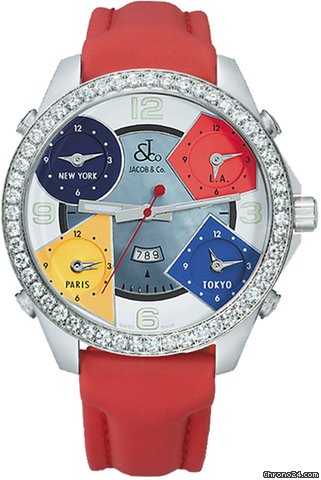 Jacob & Co. Five Time Zone - 47mm, 3.25ct Bezel
