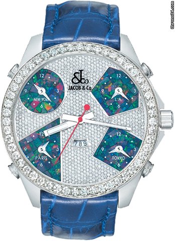 Jacob & Co. Five Time Zone - 47mm, 3.25ct Bezel