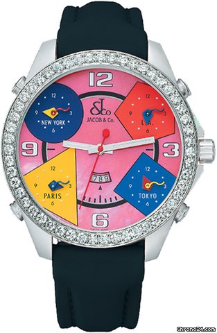 Jacob & Co. Five Time Zone - 47mm, 3.25ct Bezel