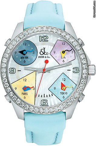 Jacob & Co. Five Time Zone - 40mm, 2ct Bezel