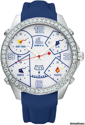 Jacob & Co. Five Time Zone - 47mm, 3.25ct Bezel