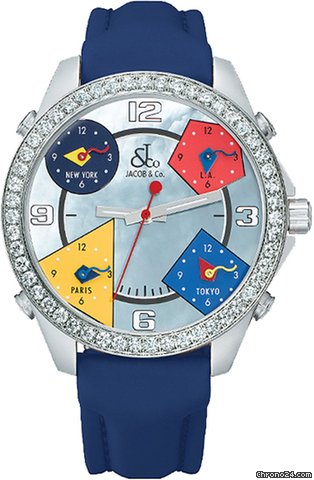 Jacob & Co. Five Time Zone - 40mm, 2ct Bezel