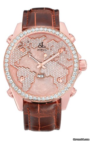 Jacob & Co. Five Time Zone - 47mm, 3.25ct Bezel