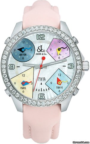 Jacob & Co. Five Time Zone - 47mm, 3.25ct Bezel