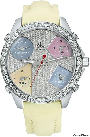 Jacob & Co. Five Time Zone - 40mm, 2ct Bezel