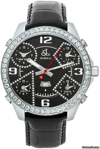 Jacob & Co. Five Time Zone - 47mm, 3.25ct Bezel