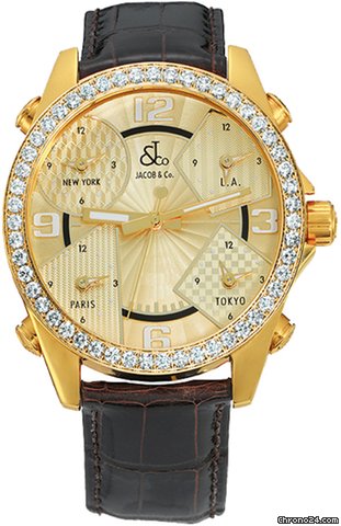 Jacob & Co. Five Time Zone - 40mm, 2ct Bezel
