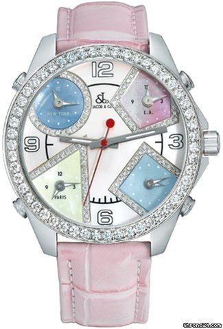 Jacob & Co. Five Time Zone - 40mm, 2ct Bezel